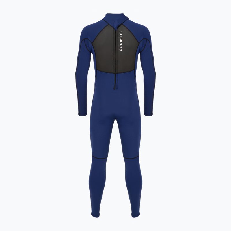 Herren-Neoprenanzug AQUASTIC aus 3/2 mm Neopren WAVEY 3/2 navy blue 12