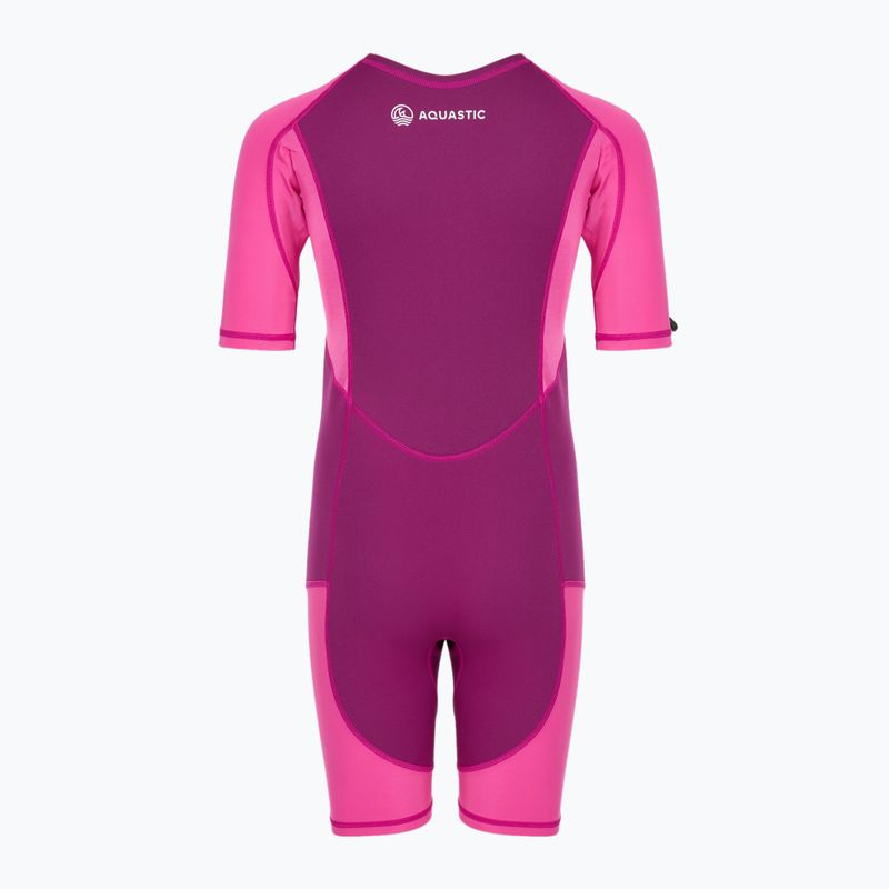 Kinder-Neoprenanzug AQUASTIC surfingowa aus Neopren 1.5 mm WAVEY pink 9