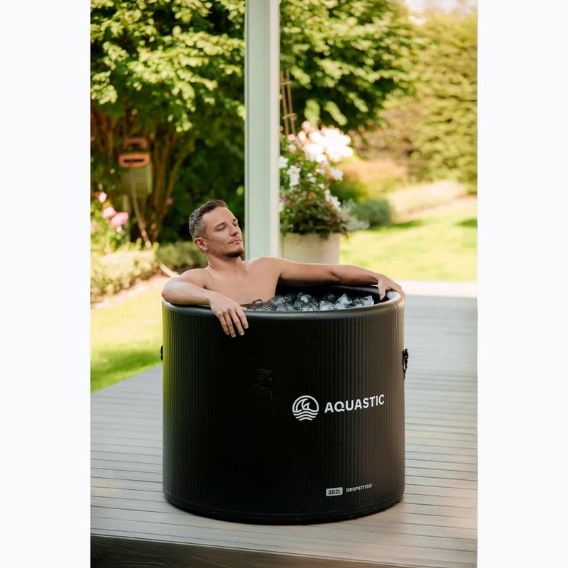 Set AQUASTIC Pool 382 L mit Eisbadeaggregat BrrFree black 5