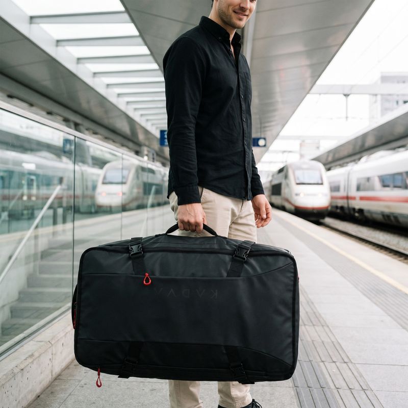Großer Reisekoffer KADVA Mons 100 l schwarz 16