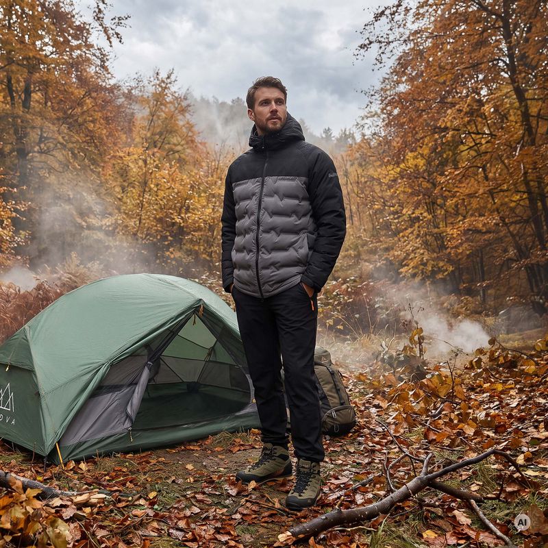 Herren gefütterte Jacke KADVA GlacierShell grau 7