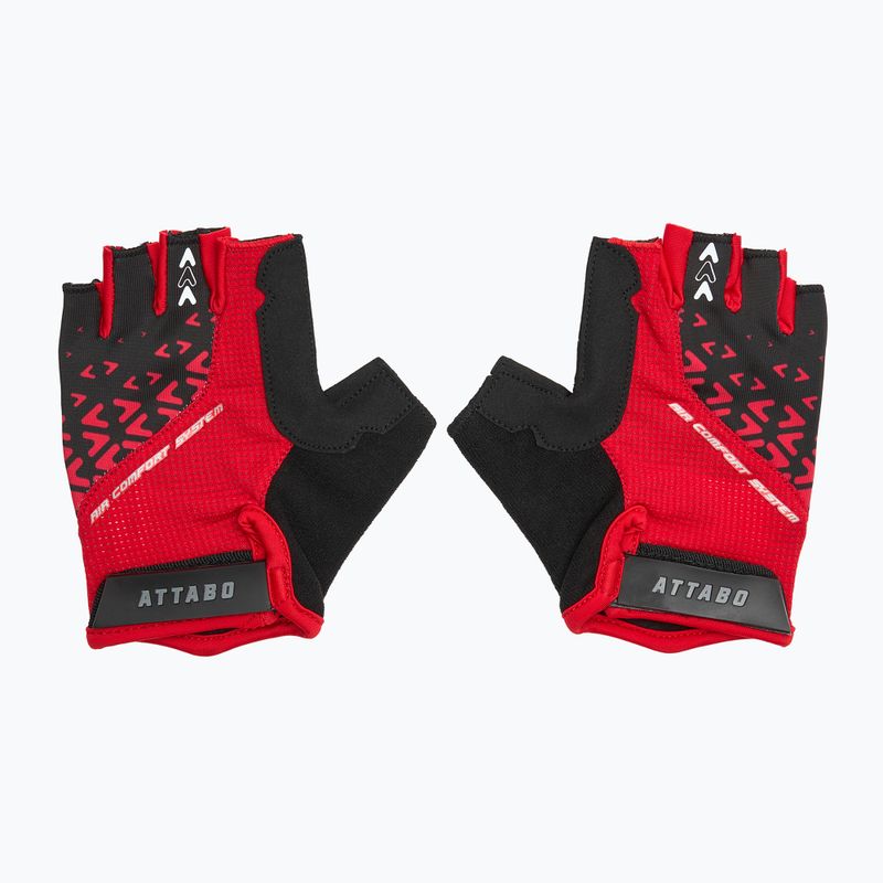 ATTABO Vito gel shock proof rot/schwarz Fahrradhandschuhe 3