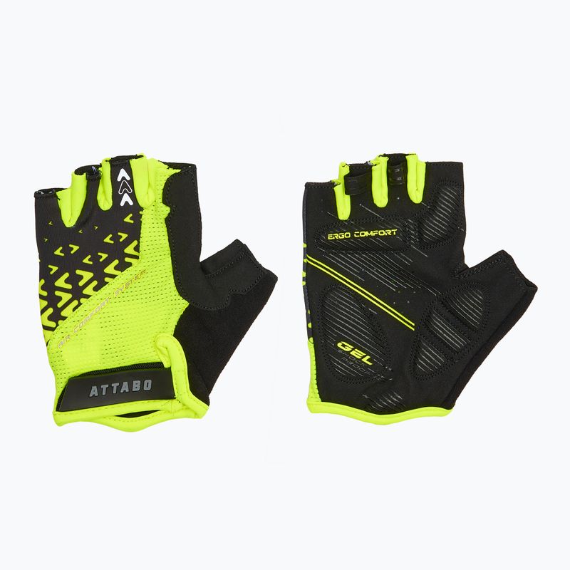 ATTABO Vito gel shock proof limette/schwarz Fahrradhandschuhe