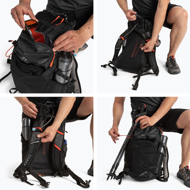 KADVA Aventura 22 l Wanderrucksack schwarz 12