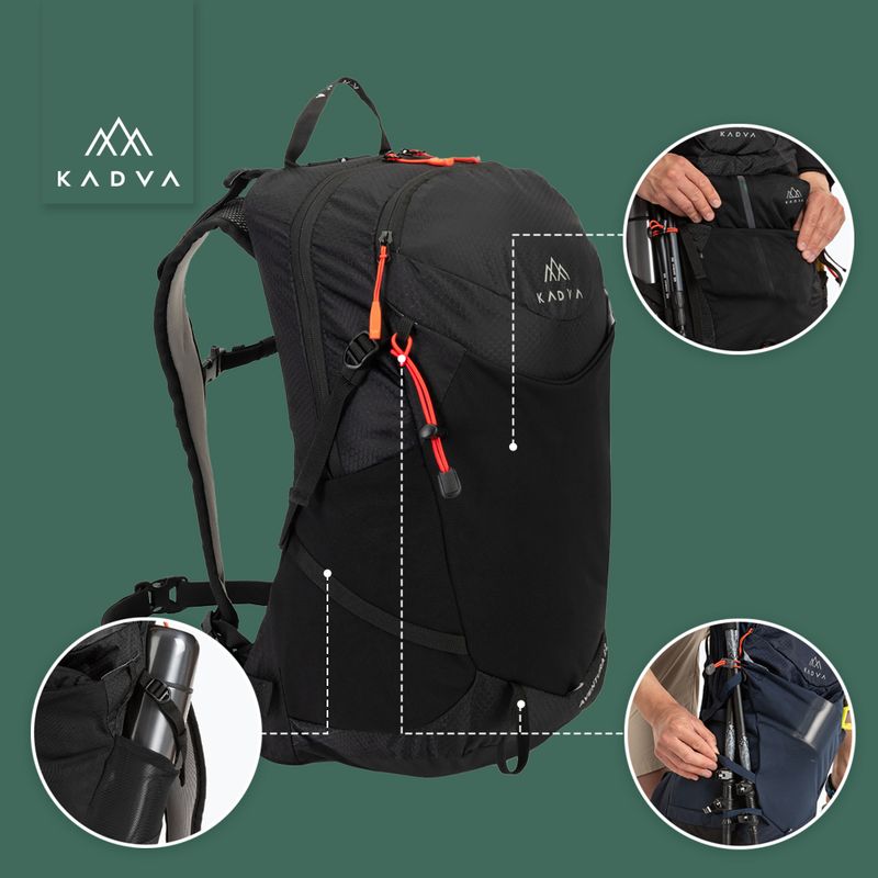 KADVA Aventura 22 l Wanderrucksack schwarz 20
