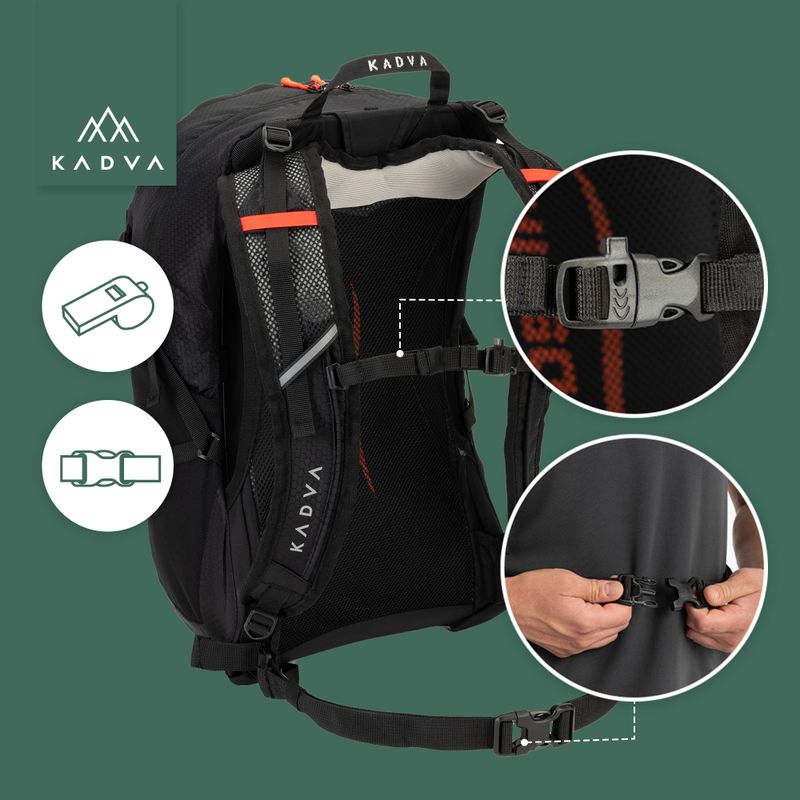KADVA Aventura 22 l Wanderrucksack schwarz 21