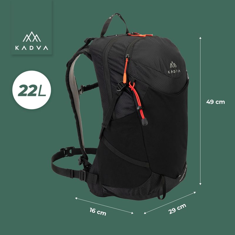 KADVA Aventura 22 l Wanderrucksack schwarz 22