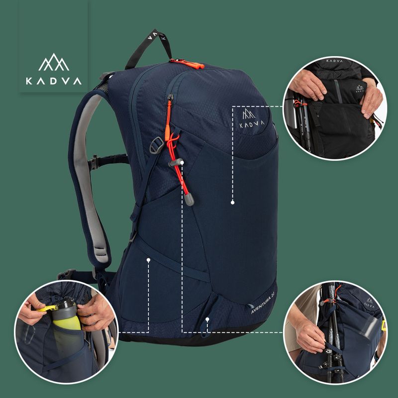 KADVA Aventura 22 l Wanderrucksack stahlblau 26