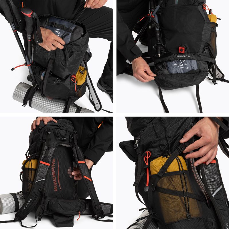 KADVA Sendero Trekking-Rucksack 35 l schwarz 15