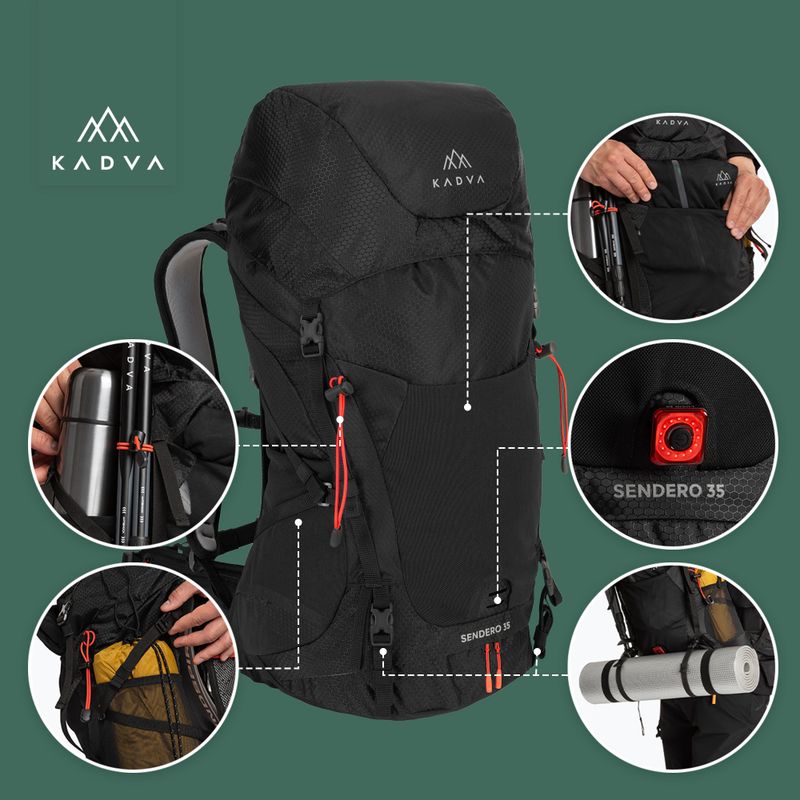 KADVA Sendero Trekking-Rucksack 35 l schwarz 22