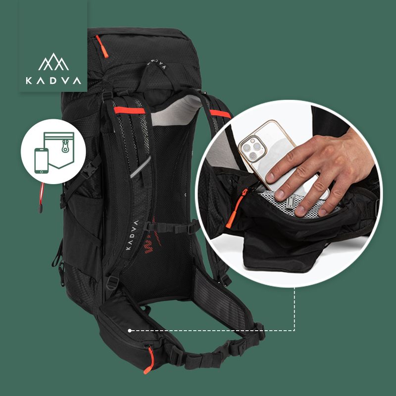 KADVA Sendero Trekking-Rucksack 35 l schwarz 24