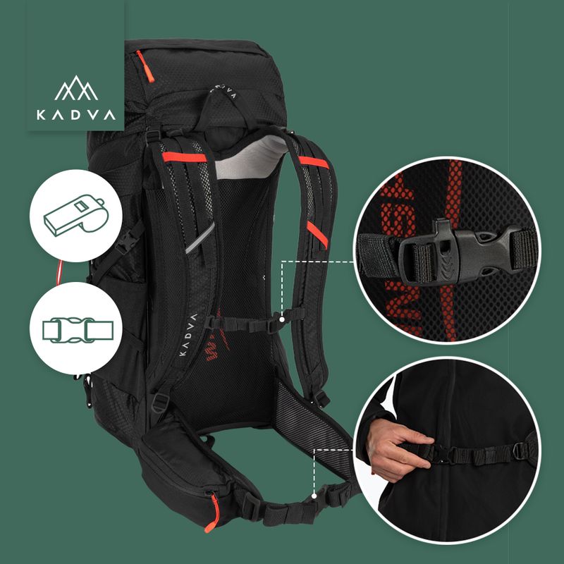 KADVA Sendero Trekking-Rucksack 35 l schwarz 27