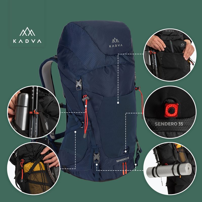 KADVA Sendero 35 l Trekking-Rucksack stahlblau 22