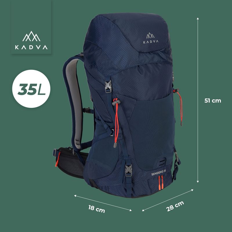 KADVA Sendero 35 l Trekking-Rucksack stahlblau 23