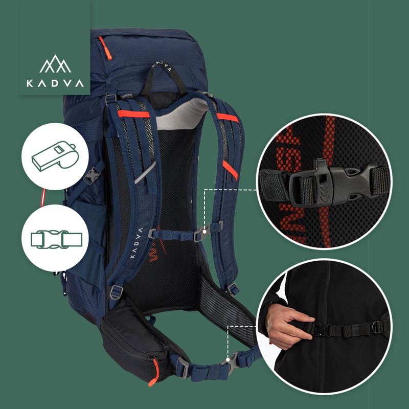 KADVA Sendero 35 l Trekking-Rucksack stahlblau 24