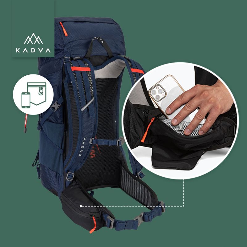 KADVA Sendero 35 l Trekking-Rucksack stahlblau 25