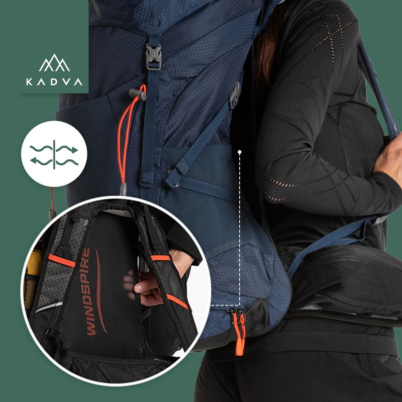 KADVA Sendero 35 l Trekking-Rucksack stahlblau 26