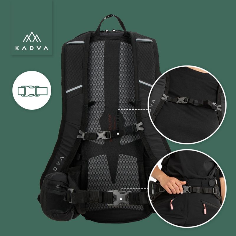 KADVA Escapada 20 l Wanderrucksack schwarz 22