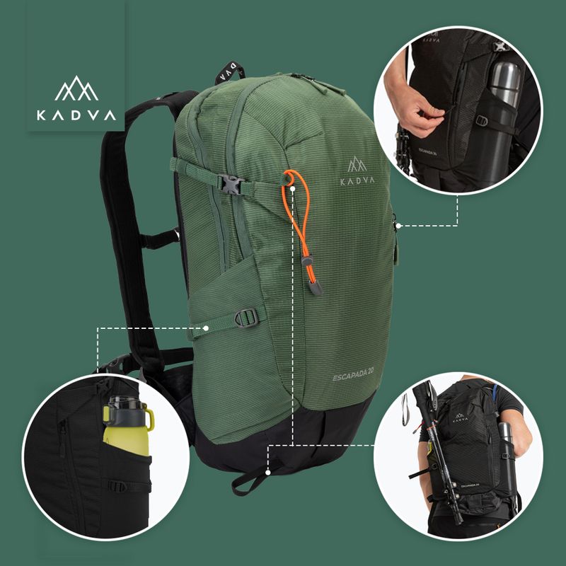 KADVA Escapada Wanderrucksack 20 l grün 17