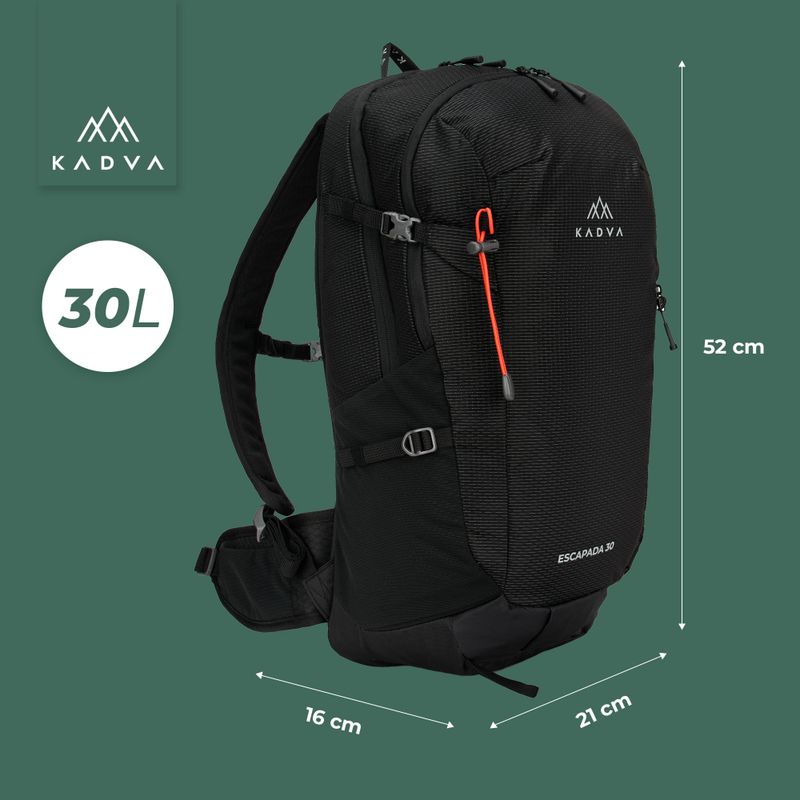 KADVA Escapada 30 l Wanderrucksack schwarz 24