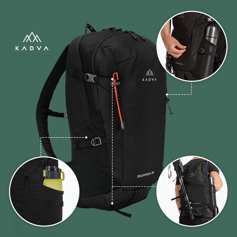 KADVA Escapada 30 l Wanderrucksack schwarz 25