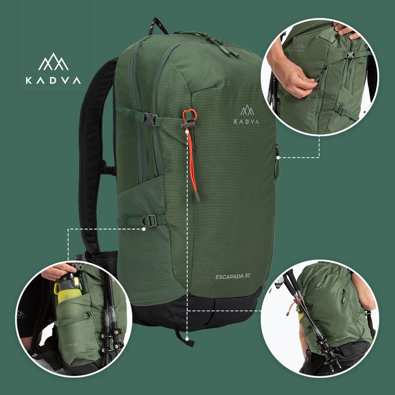 KADVA Escapada Wanderrucksack 30 l grün 26