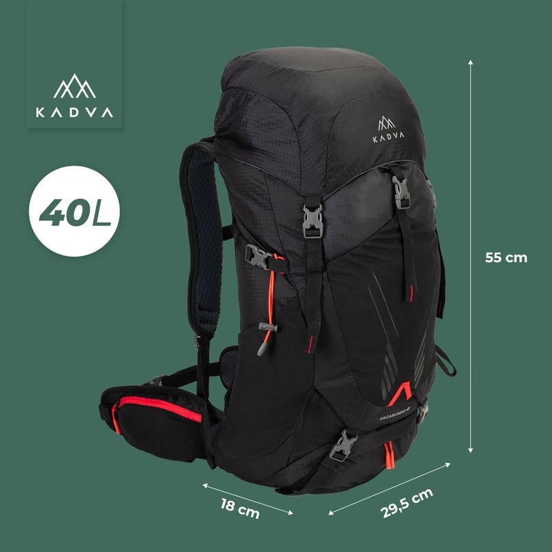 KADVA Vagabundo Rucksack 40 l schwarz 25