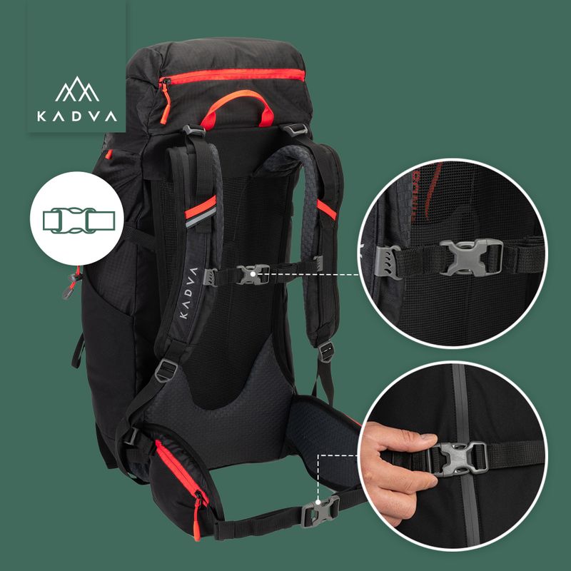 Trekking-Rucksack KADVA Vagabundo 40 l schwarz 28