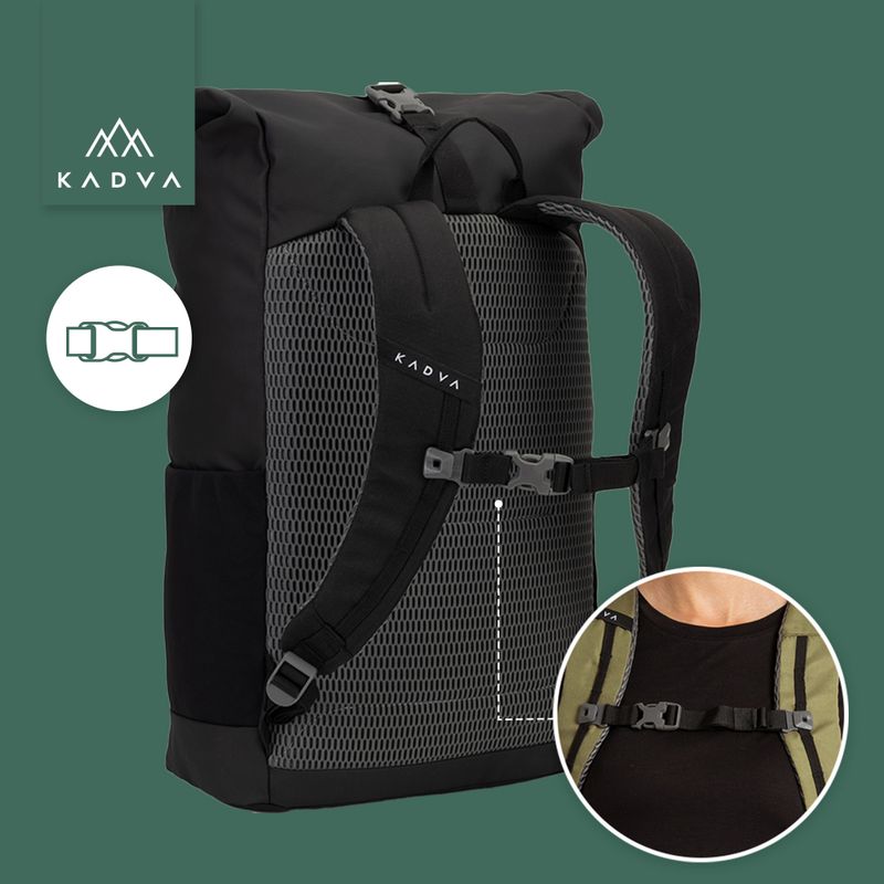 Städtischer Rucksack KADVA Companion 20 l schwarz 8