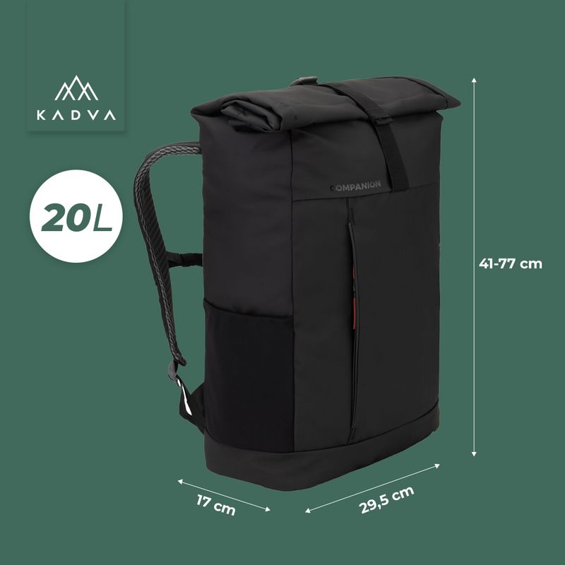 Städtischer Rucksack KADVA Companion 20 l schwarz 9