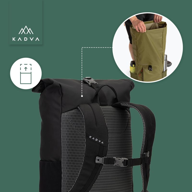Städtischer Rucksack KADVA Companion 20 l schwarz 10