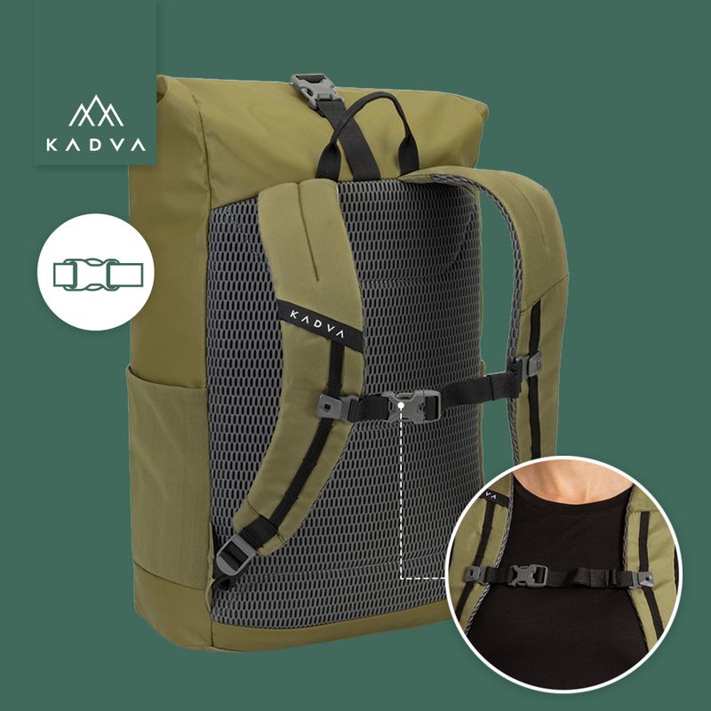 Städtischer Rucksack KADVA Companion 20 l khaki 16