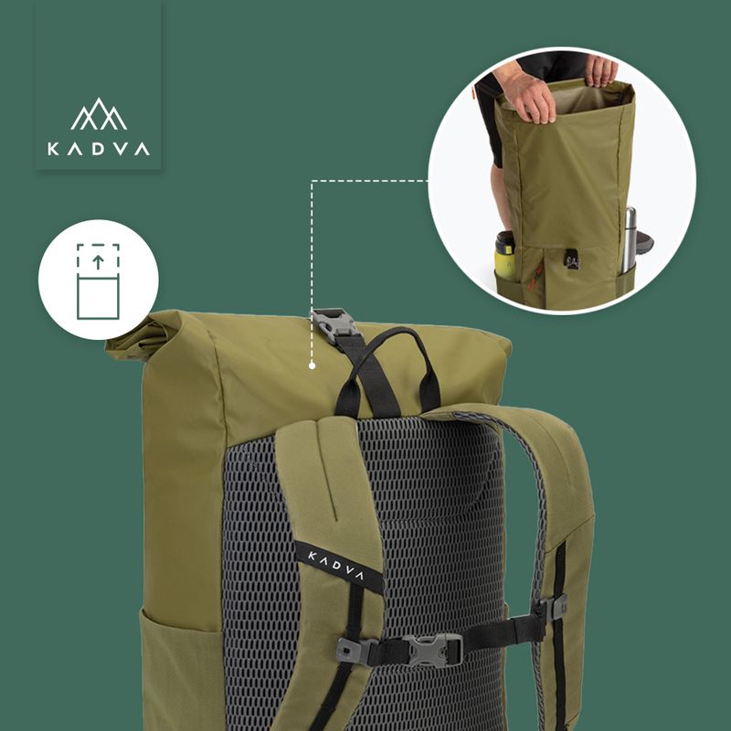 Städtischer Rucksack KADVA Companion 20 l khaki 18