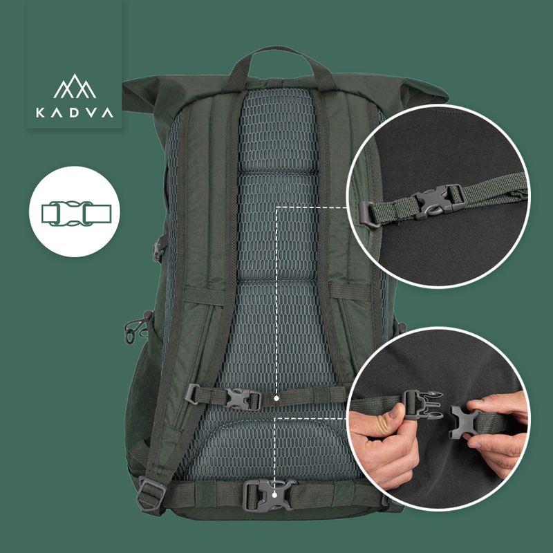 KADVA CityQuest 22 l grüner Stadtrucksack 22