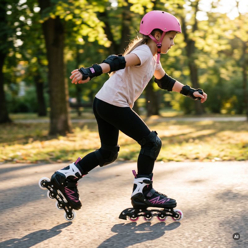 ATTABO 2-in-1 Schlittschuhe für Kinder Kylo rosa 6
