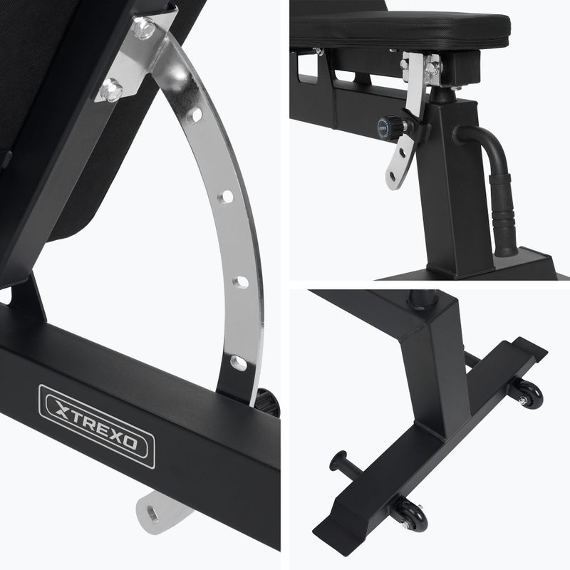TREXO B750 verstellbare Trainingsbank schwarz 6