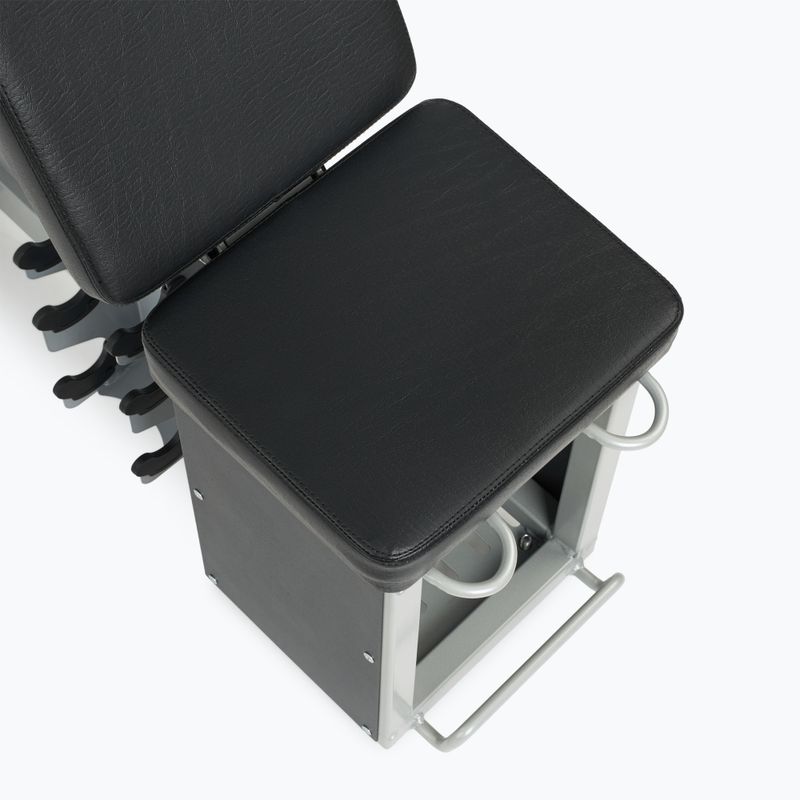 Set TREXO Hantelbank Storage + Hex-Hanteln schwarz 12