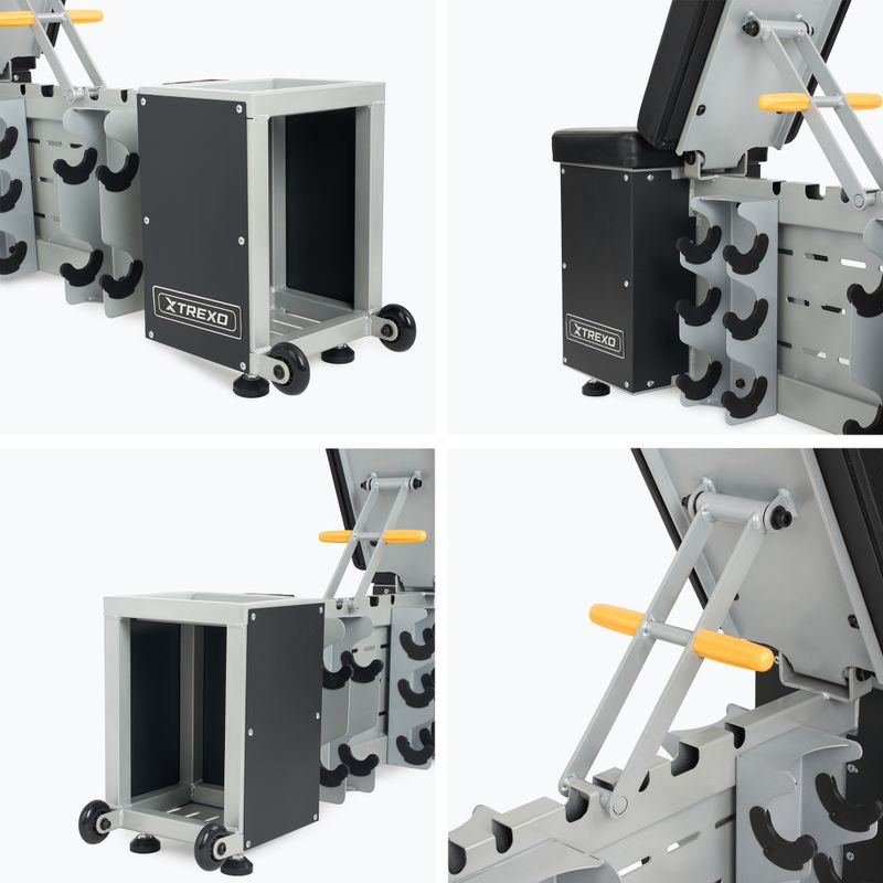XTREXO Storage verstellbare Trainingsbank schwarz 8
