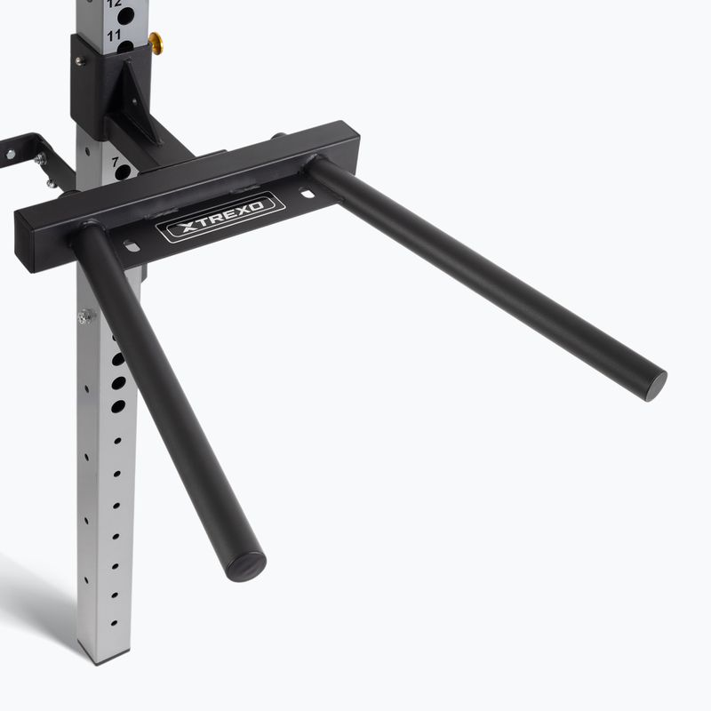 XTREXO Mercury Wandkäfig mit Bank und Tellerhalter schwarz 8