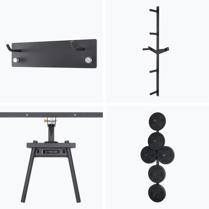 TREXO Mercury Wandkäfig mit Bank und Tellerhalter schwarz 8