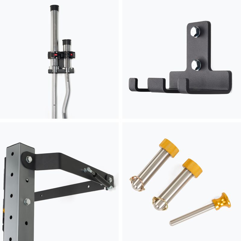 XTREXO Mercury Wandkäfig mit Bank und Tellerhalter schwarz 10