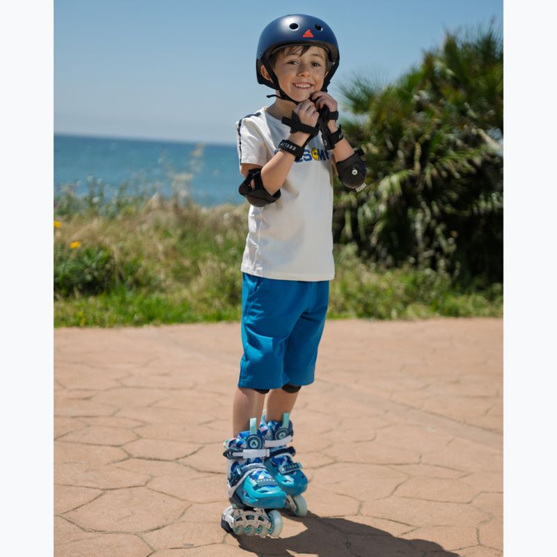 Kinder Inline-Skates ATTABO Flashled verstellbar blau 14