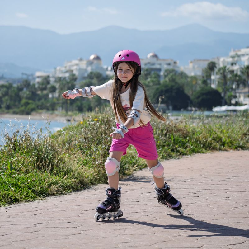 ATTABO Bladeroll Kinder Inline-Skates verstellbar schwarz/lila 15