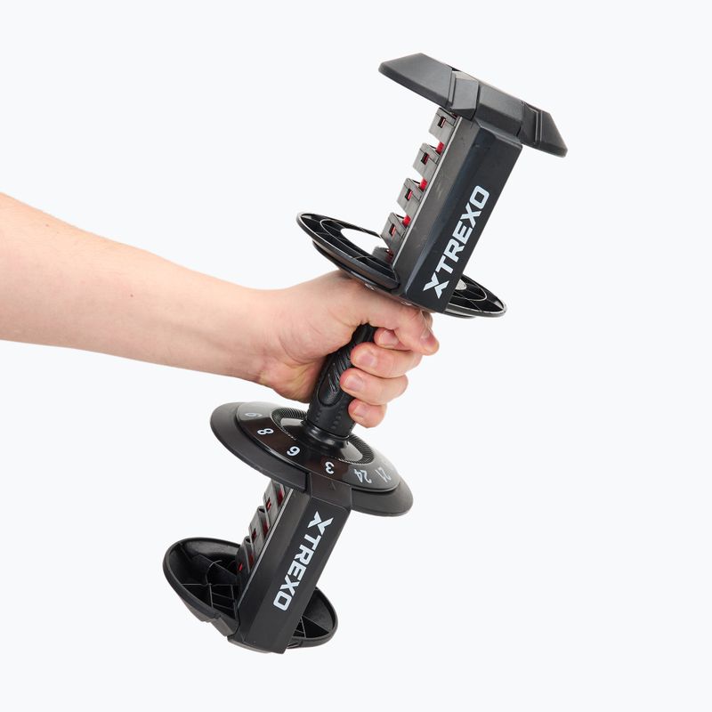 XTREXO-Halter für verstellbare Hantel 24 kg TXO-B4W002-B Schwarz 6