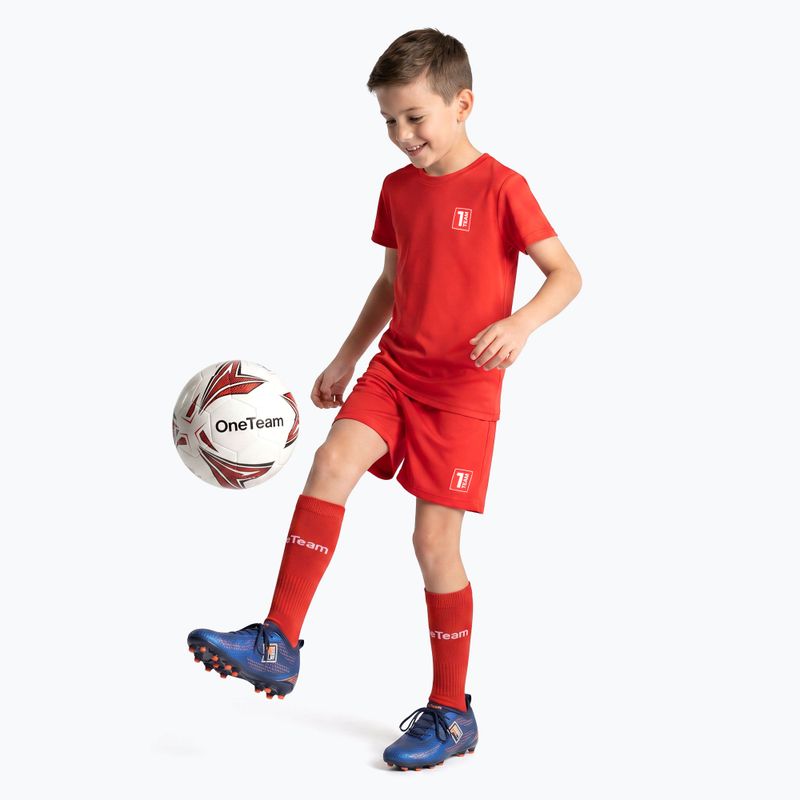 Kinder-Fußballset OneTeam Precision Set Trikot und Shorts rot 2