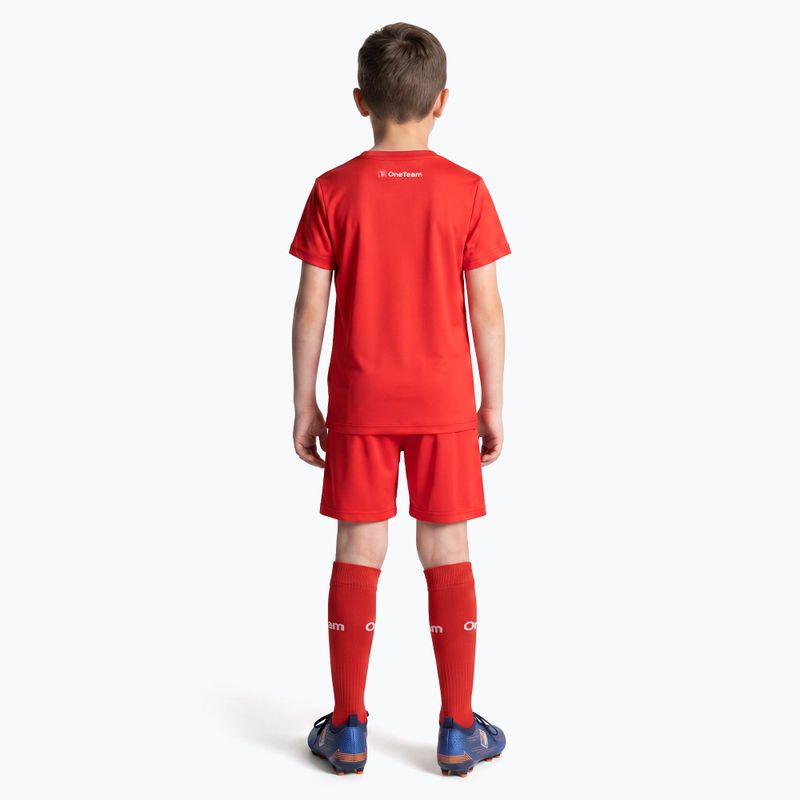 Kinder-Fußballset OneTeam Precision Set Trikot und Shorts rot 3