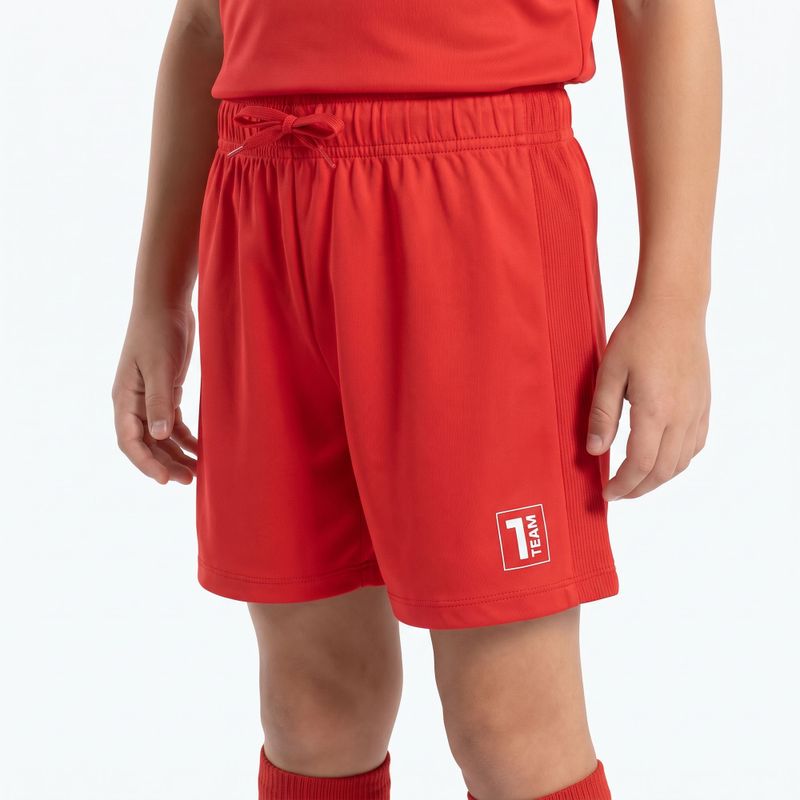 Kinder-Fußballset OneTeam Precision Set Trikot und Shorts rot 4