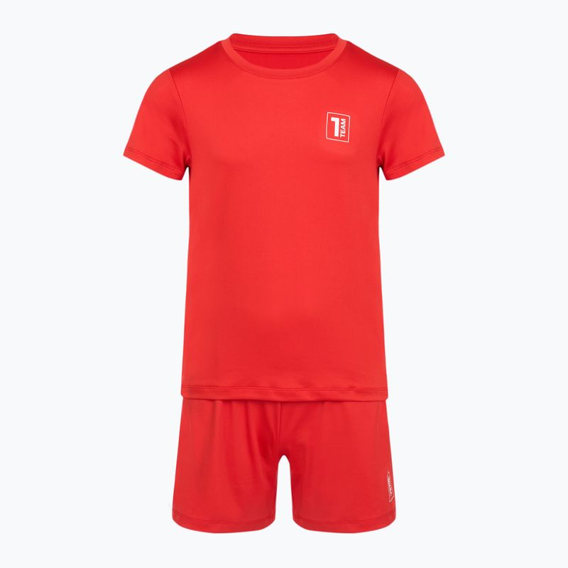 Kinder-Fußballset OneTeam Precision Set Trikot und Shorts rot 6