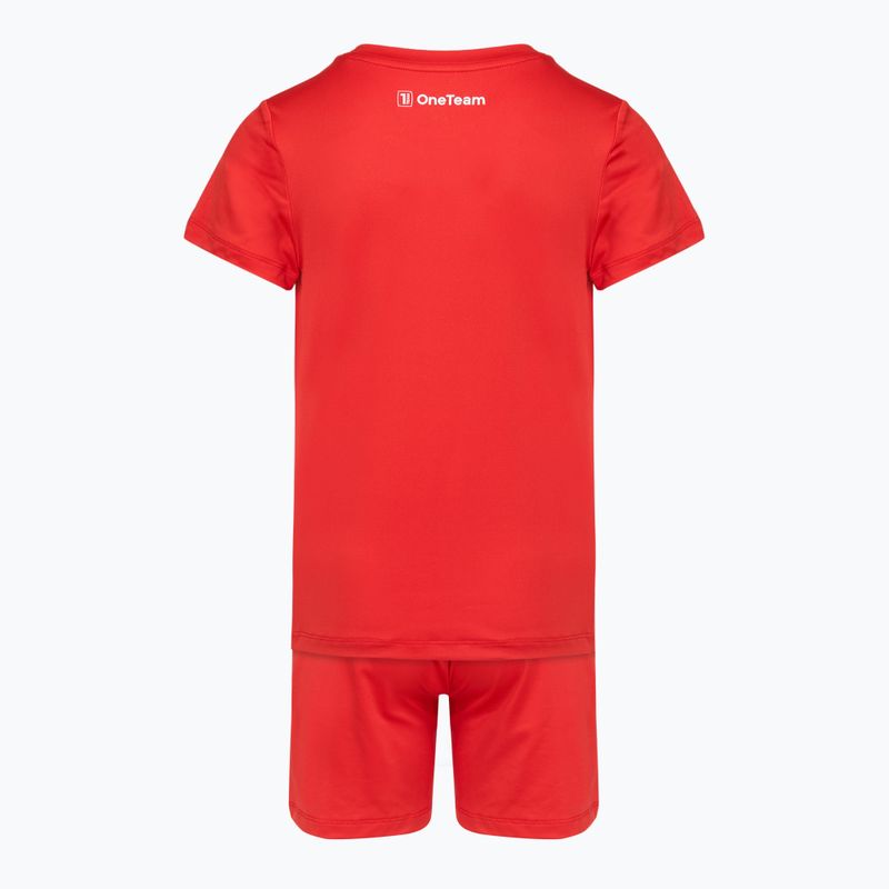 Kinder-Fußballset OneTeam Precision Set Trikot und Shorts rot 7
