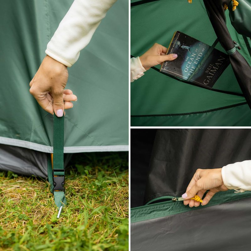 3-Personen Campingzelt KADVA Expedit 3 pro grün 14